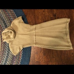 Tulle beige sweater dress